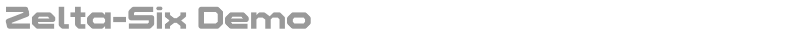 Zelta Six font preview
